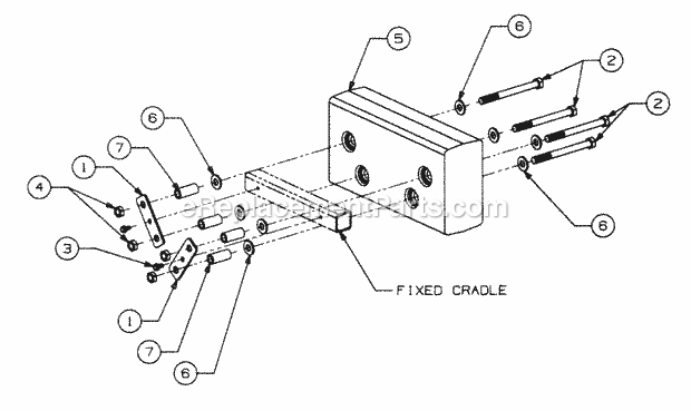 Weight Assembly Diagram and Parts List for 5416R 457900-460859, 553C562K100, 554C562K100 Cub Cadet Lawn Mower